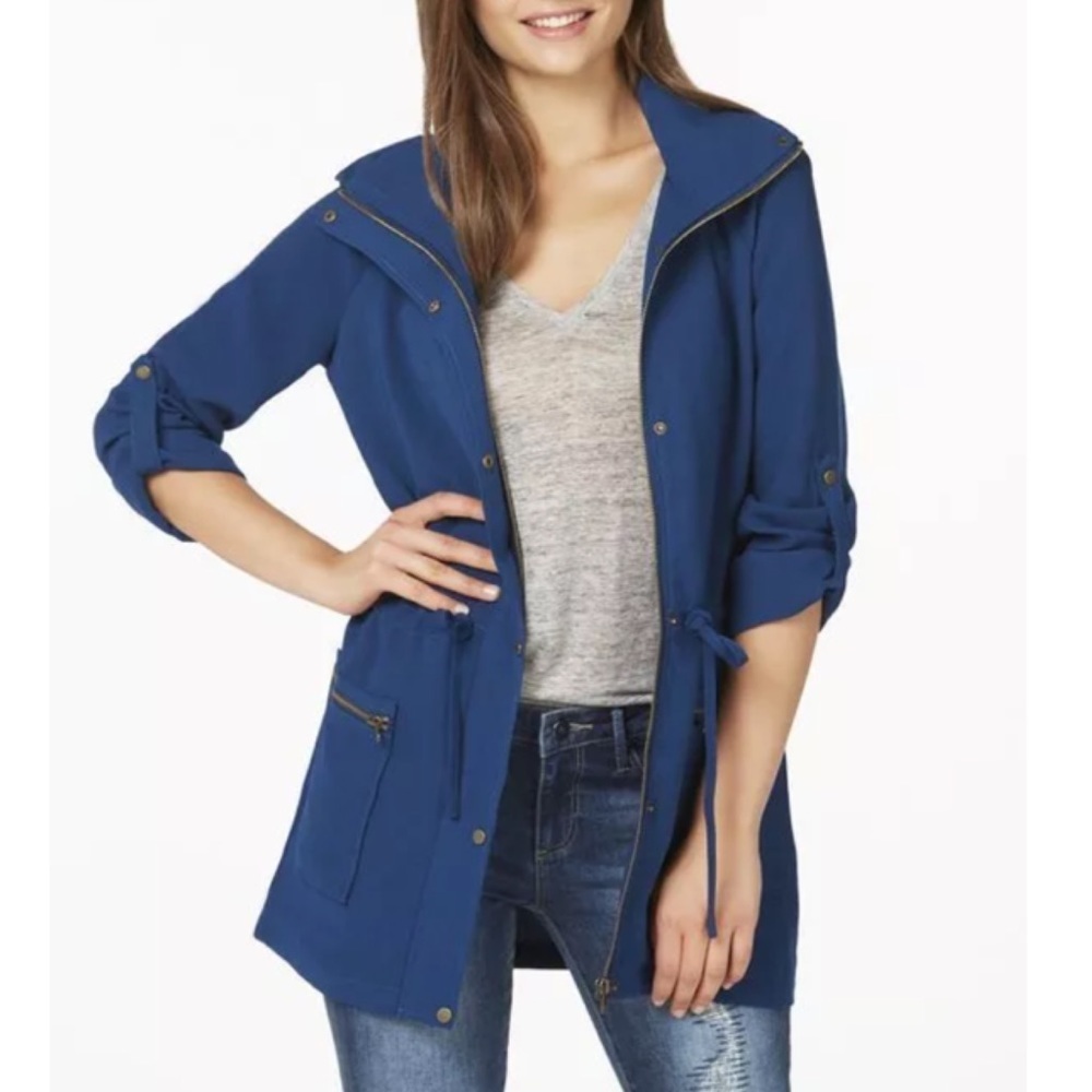 NWT JustFab Blue Parka Jacket